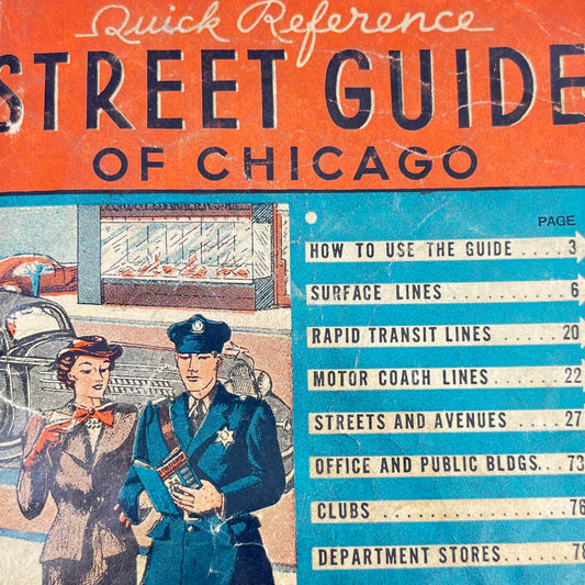 1941 Chicago Street Guide Map Book Quick Reference Rand McNally Illinois TA3