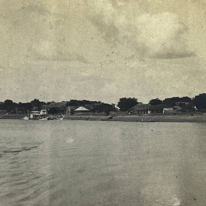 1903 Original Sepia Photograph Jonuta on the Usumacinta River Mexico AC7