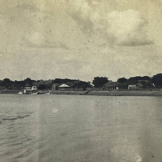 1903 Original Sepia Photograph Jonuta on the Usumacinta River Mexico AC7
