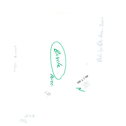 1983 Press Photo Cycling Hugh Dumont Dons Bicycle Helmet 8x10" AD3