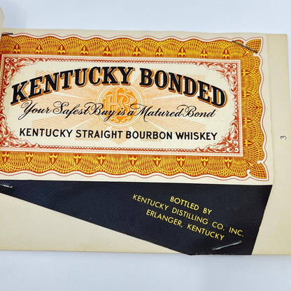 Kentucky Bonded Whiskey Label Set of 2 Kentucky Distilling Co. Bardstown KY