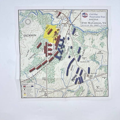 Vintage Civil War Preservation Trust Battle of 2nd Manassas VA Map D7