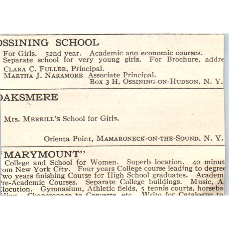 c1920 Harper's Magazine Ad - Milford College Prep Samuel B. Rosenbaum CT EA3-2