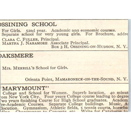 c1920 Harper's Magazine Ad - Milford College Prep Samuel B. Rosenbaum CT EA3-2