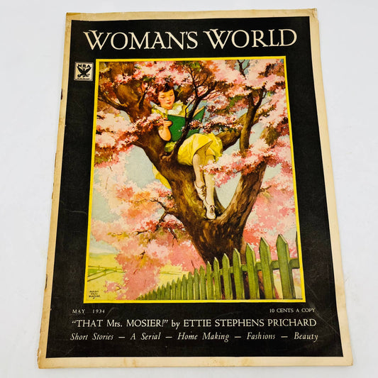 WOMAN'S WORLD Magazine May 1934 Cherry Blossom Cover Cereal Health Benefits BA4