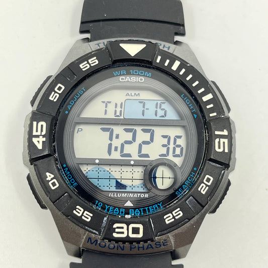 Casio Men's Quartz Illuminator Moon Phase Tide Graph 46mm Watch WS1100H-1AV SD4