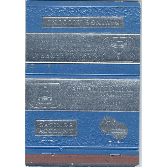 Capital Federal Savings Sacramento California Advertising Matchbook Cover SA1-M5