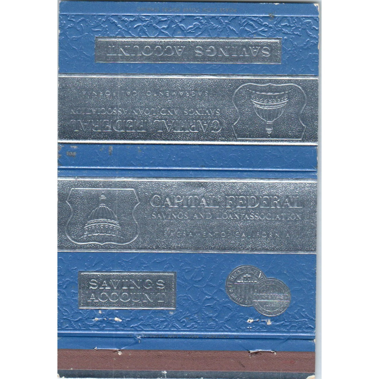 Capital Federal Savings Sacramento California Advertising Matchbook Cover SA6-M5