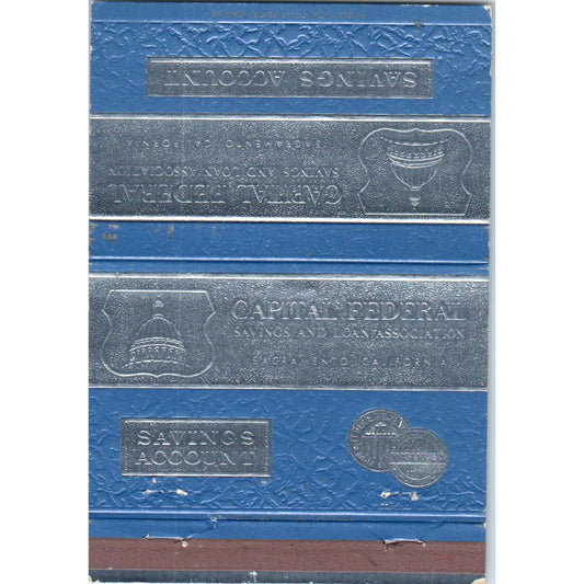 Capital Federal Savings Sacramento California Advertising Matchbook Cover SA6-M5