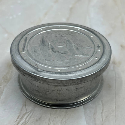 Vintage Collapsible Tin Cup Sailboat Design Camping Travel Cup USA TC5-S3