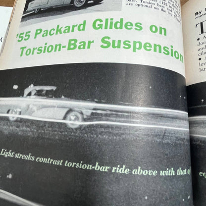 Vintage Popular Science Magazine February 1955 - 55’ Packard Torsion Suspension TH8