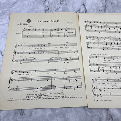 1937 Andrews Sisters I Can Dream Can’t I Gordon Jenkins Vintage Sheet Music TH5