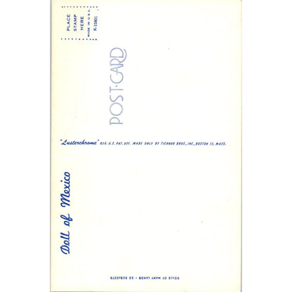 Doll of Mexico - Dolls of Many Lands Series Original Postcard PB4