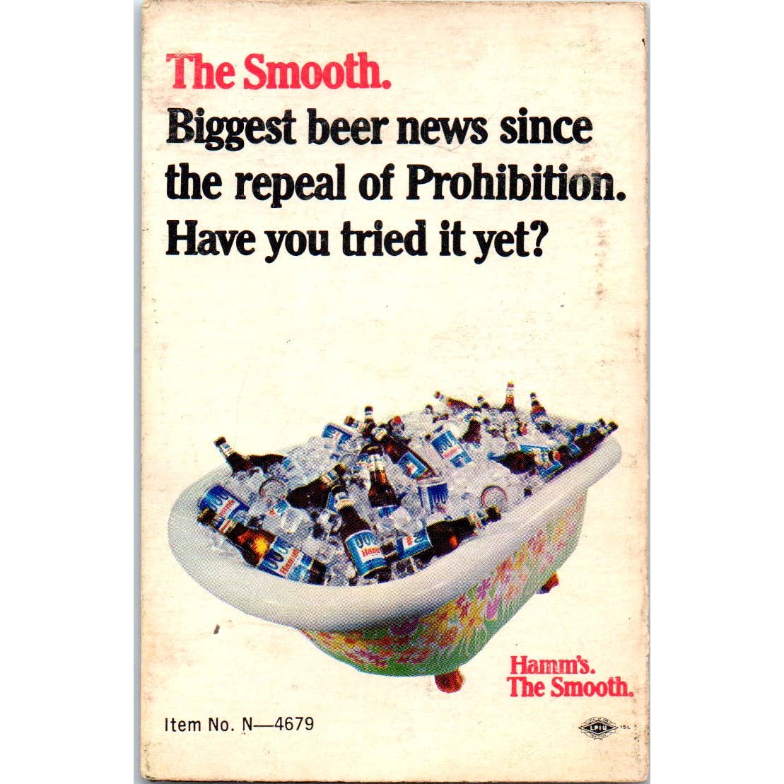 Minnesota Vikings 1968 TV Schedule Brought to you on TV by Hamms TK1-P3