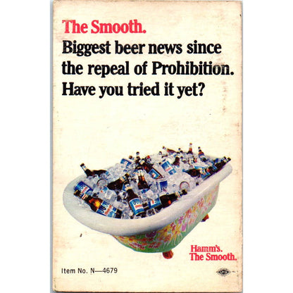 Minnesota Vikings 1968 TV Schedule Brought to you on TV by Hamms TK1-P3