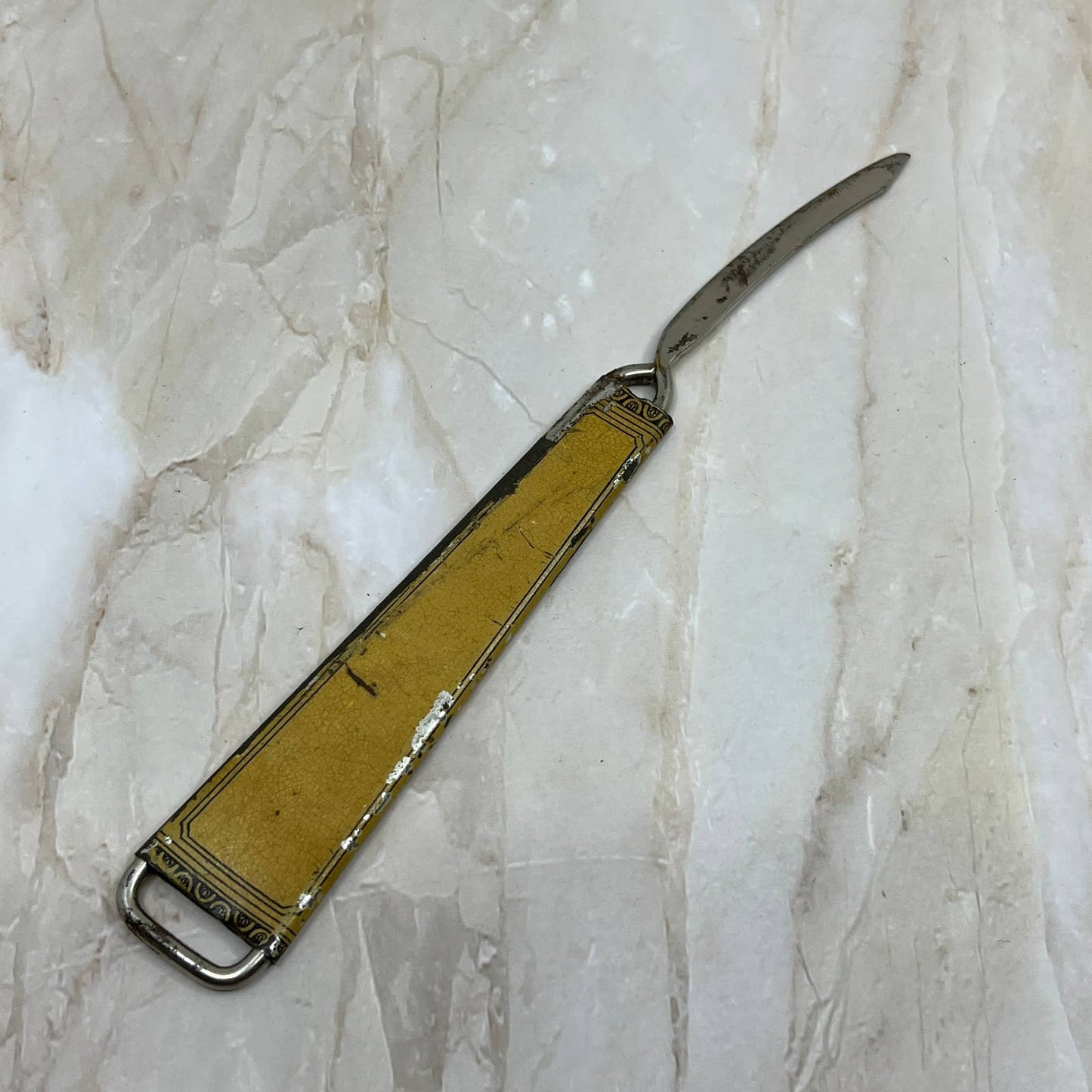 Antique Oriental Dragon Tin Litho Letter Opener TI7-S1