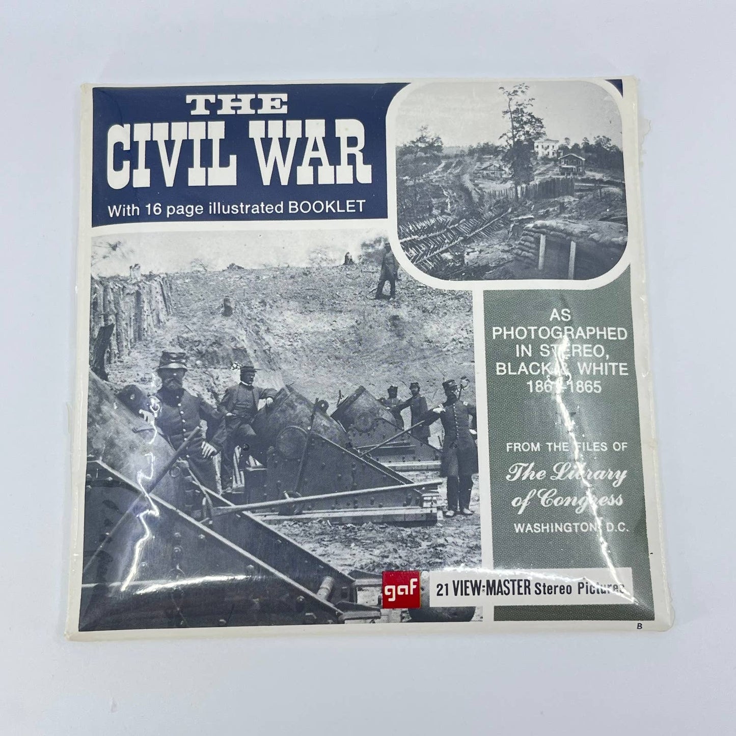 View Master B790, The Civil War, GAF Version B, 3 Reel Set w/Booklet SEALED SD2