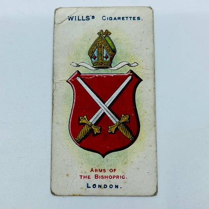 Will’s Cigarette Cards London Arms of the Bishopric #13 EA2