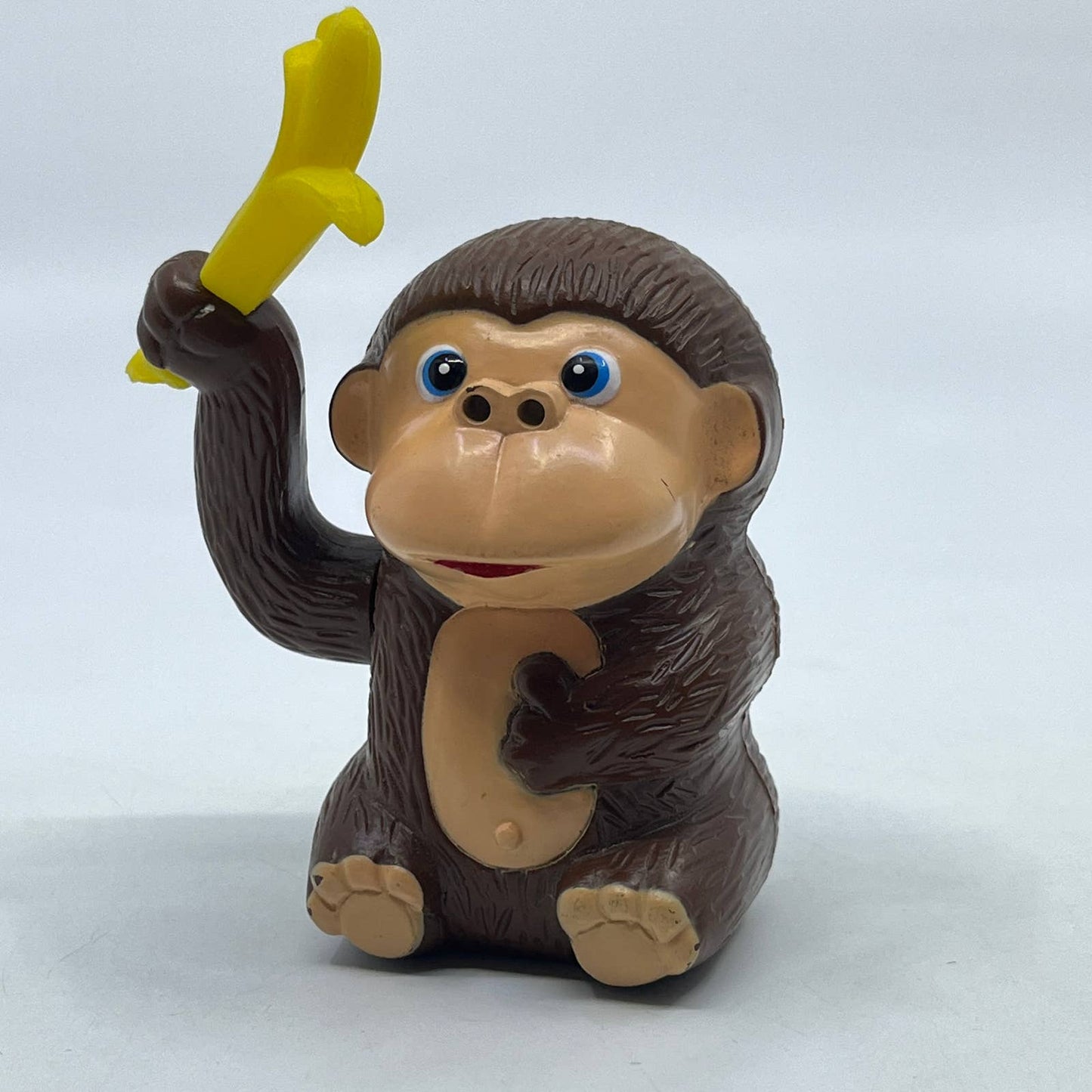 1970s Gorilla Monkey With Banana Wind Up Toy WORKS 3" TH7