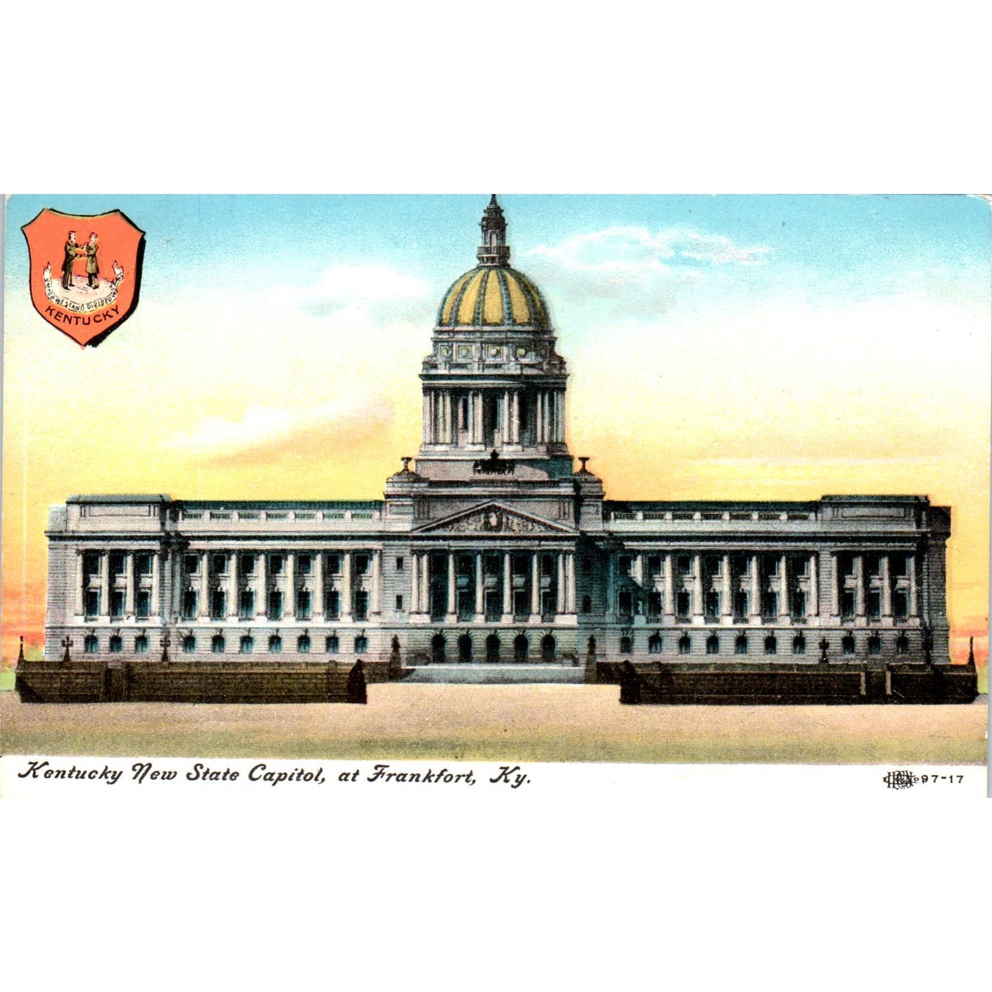Kentucky New State Capitol at Frankfort Kentucky Original Postcard TK1-P1