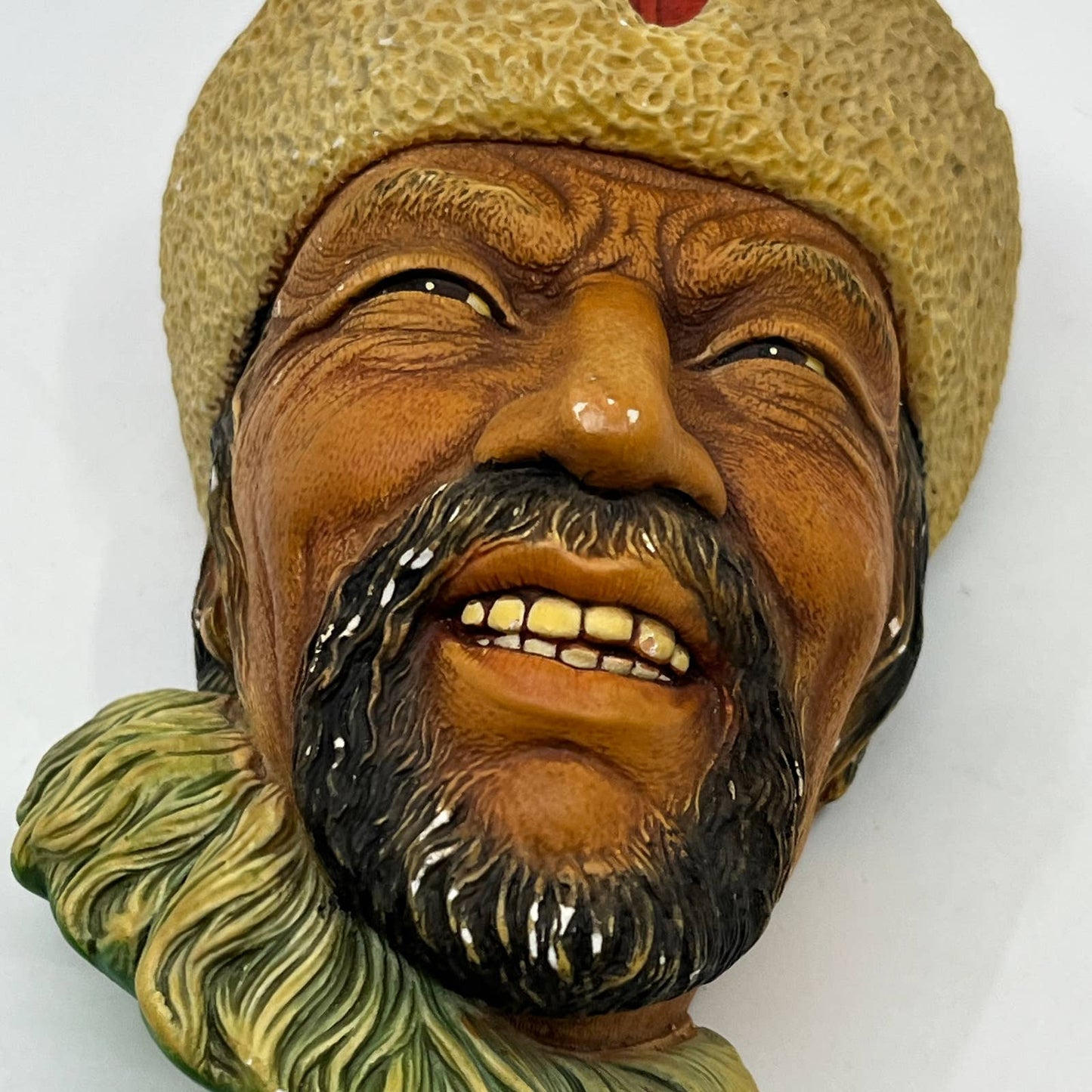 Vintage 1966 Bossons Hand Painted Chalkware "HIMALAYAN" Head Made in England TC8