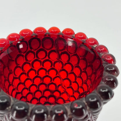 Vintage 1960s AMBERINA Hobnail Votive Candle Holder Tealight Goblet Repaired TB3