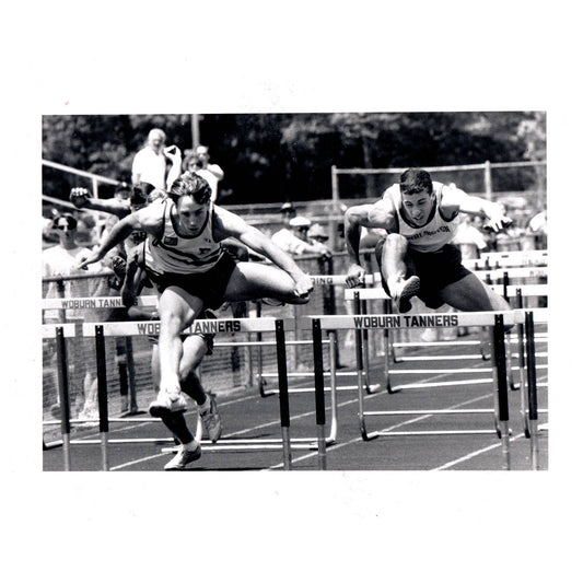 1992 Original Press Photo Dartmouth Hurdles Don Saucier Lima Goubstes 8x10" AD2