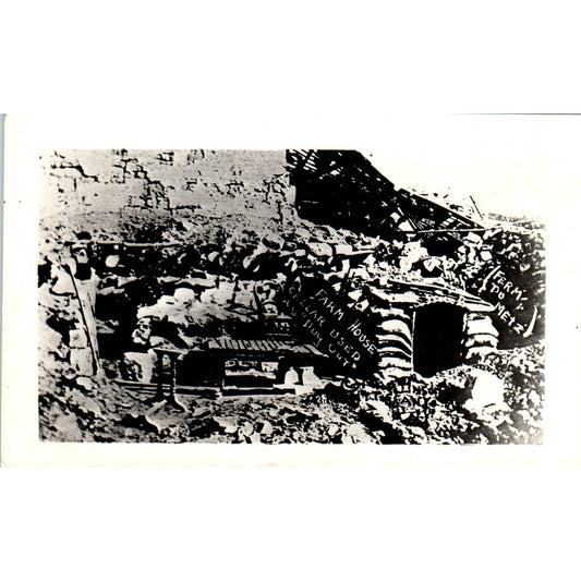 WWI Farm House Cellar Used as Dug Out  - Original RPPC Postcard TJ7-RP1