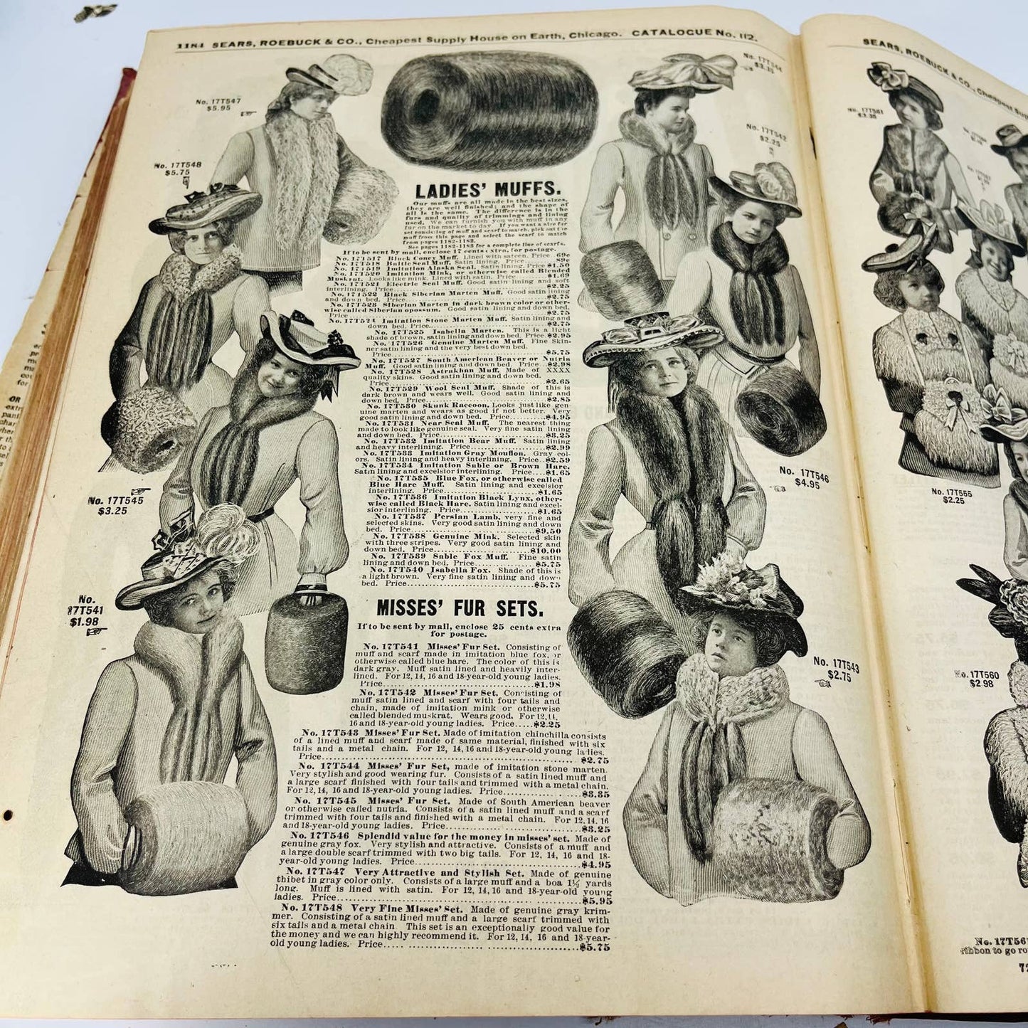 Antique 1902-1903 Sears Roebuck & Co. Catalog #112 Hardcover Complete BA3