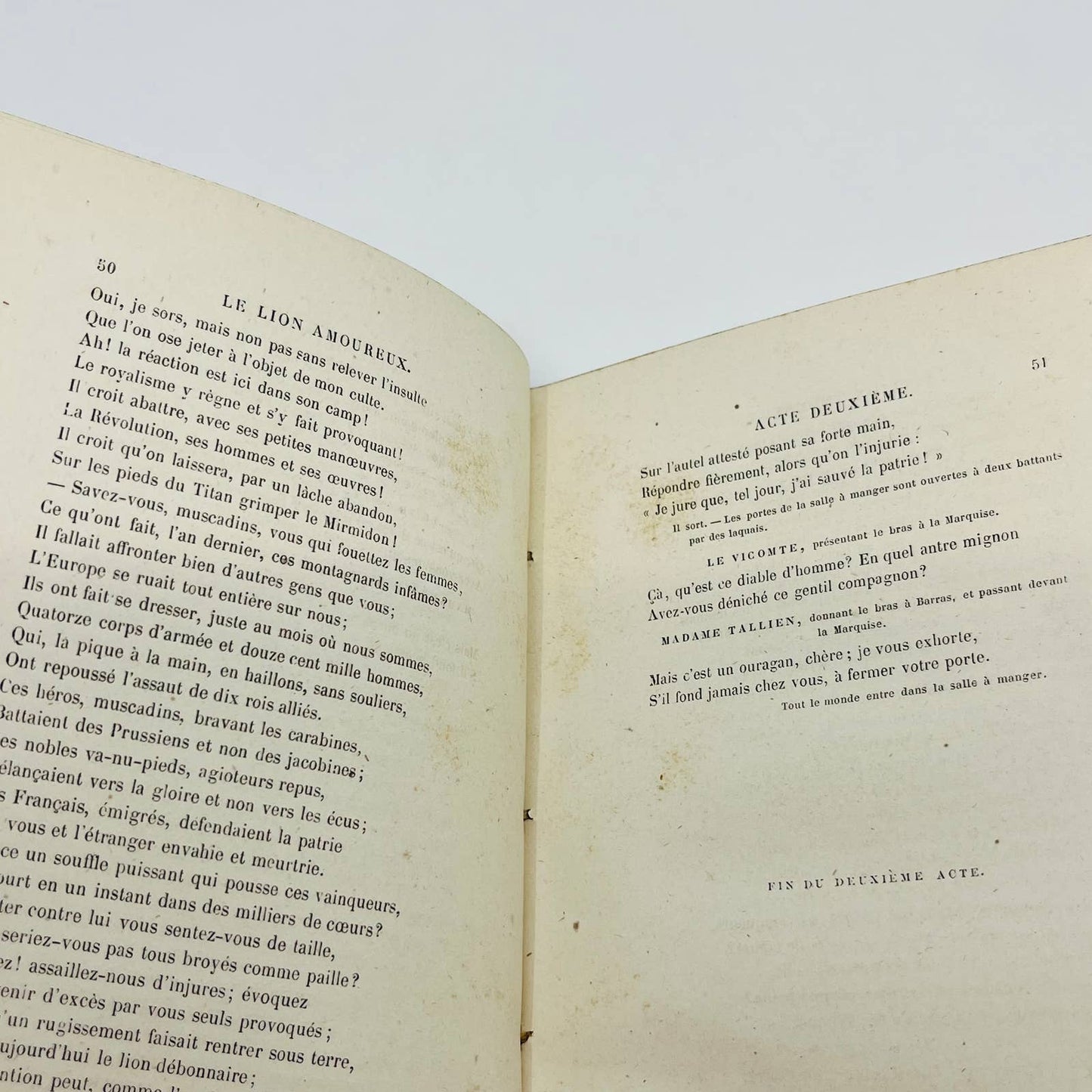 1866 French Book Le Lion Amoureux Comedie En Cinq Actes En Vers Paris TD6