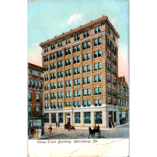 Antique Postcard Union Trust Building Harrisburg PA TD9-P1