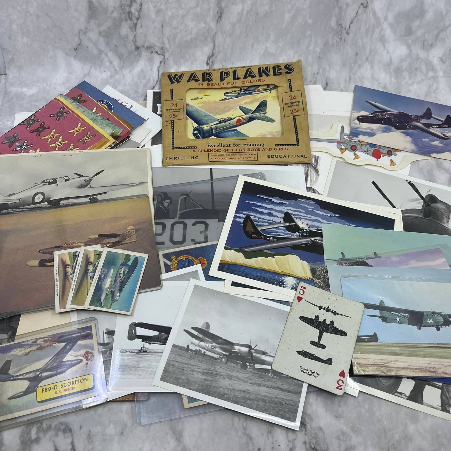 Huge Lot of US Air Force Warplane Aviation Ephemera Dating to WWII TD8