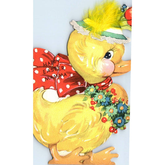 1948 Die Cut Chick Easter Card - Happy Easter Mamma SF2