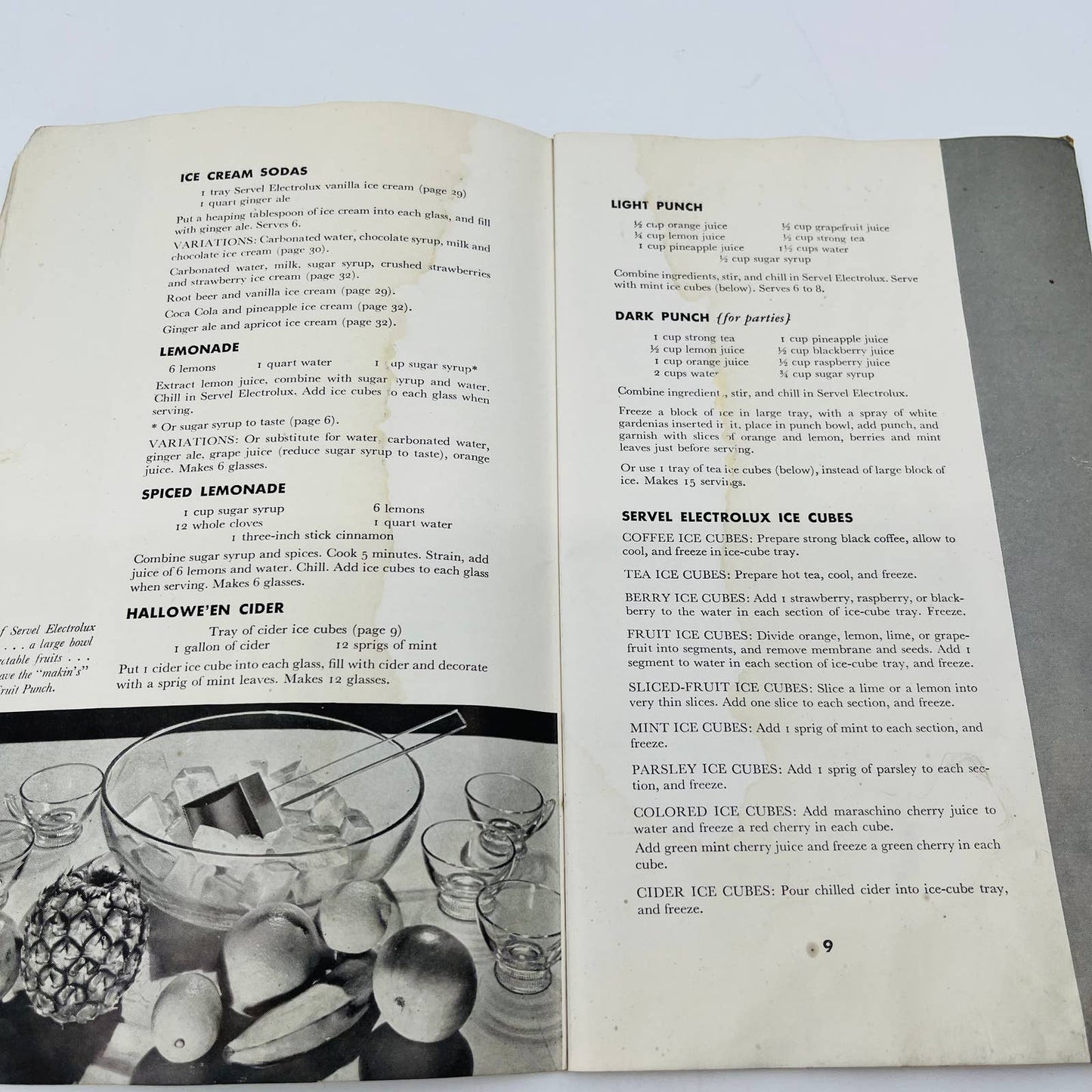 1936 Cookbook recipe book Making the most of your Servel Electrolux fridge BA3