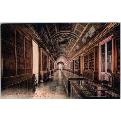 Palais de Fontainebleau Diane's Gallery Library Original Postcard P2-4
