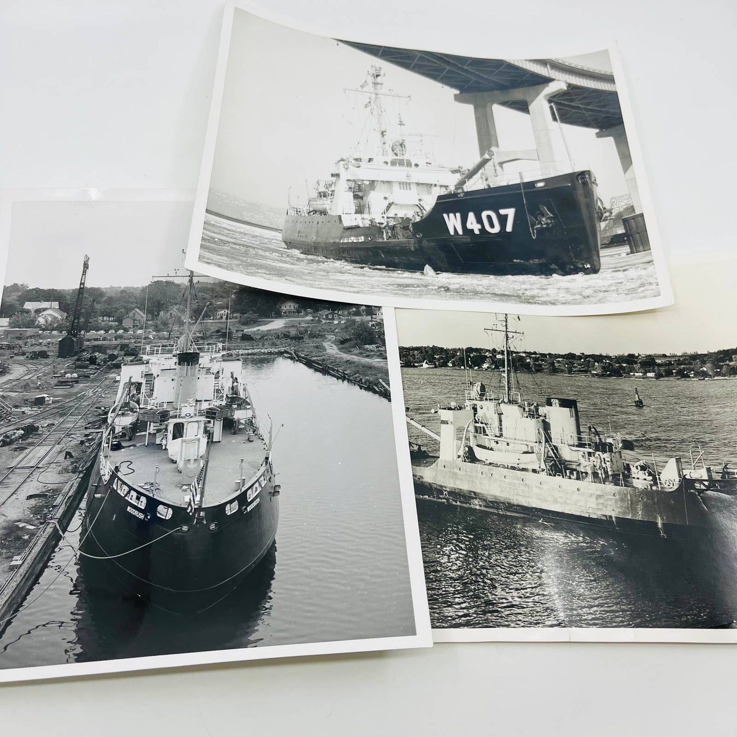 Korean War Era Lot of 9 US Coast Guard Photos USCGC Woodrush (WLB-407) 8x10 C9