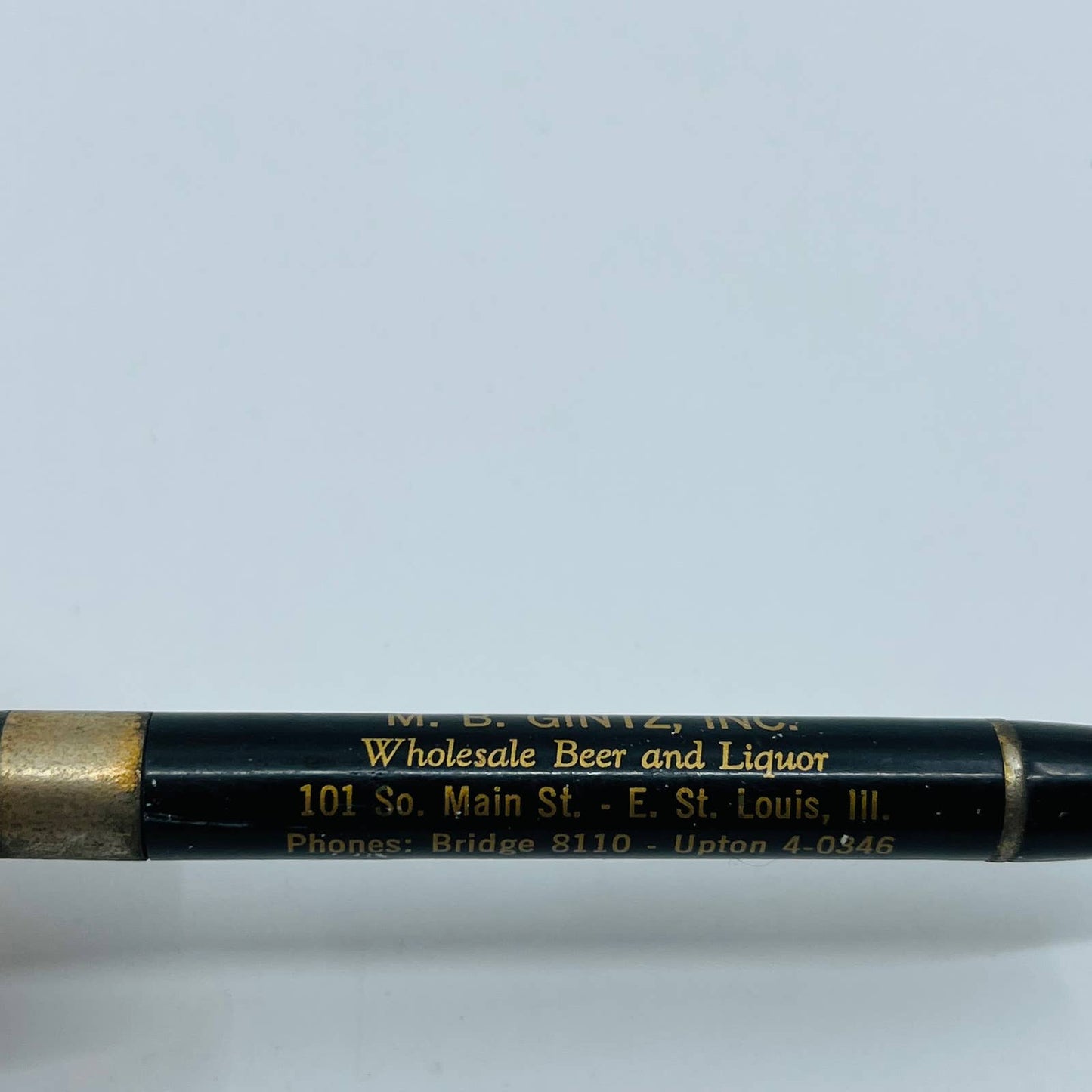 Vintage Mechanical Pencil M. B. Gintz Beer & Liquor East St. Louis IL SB3