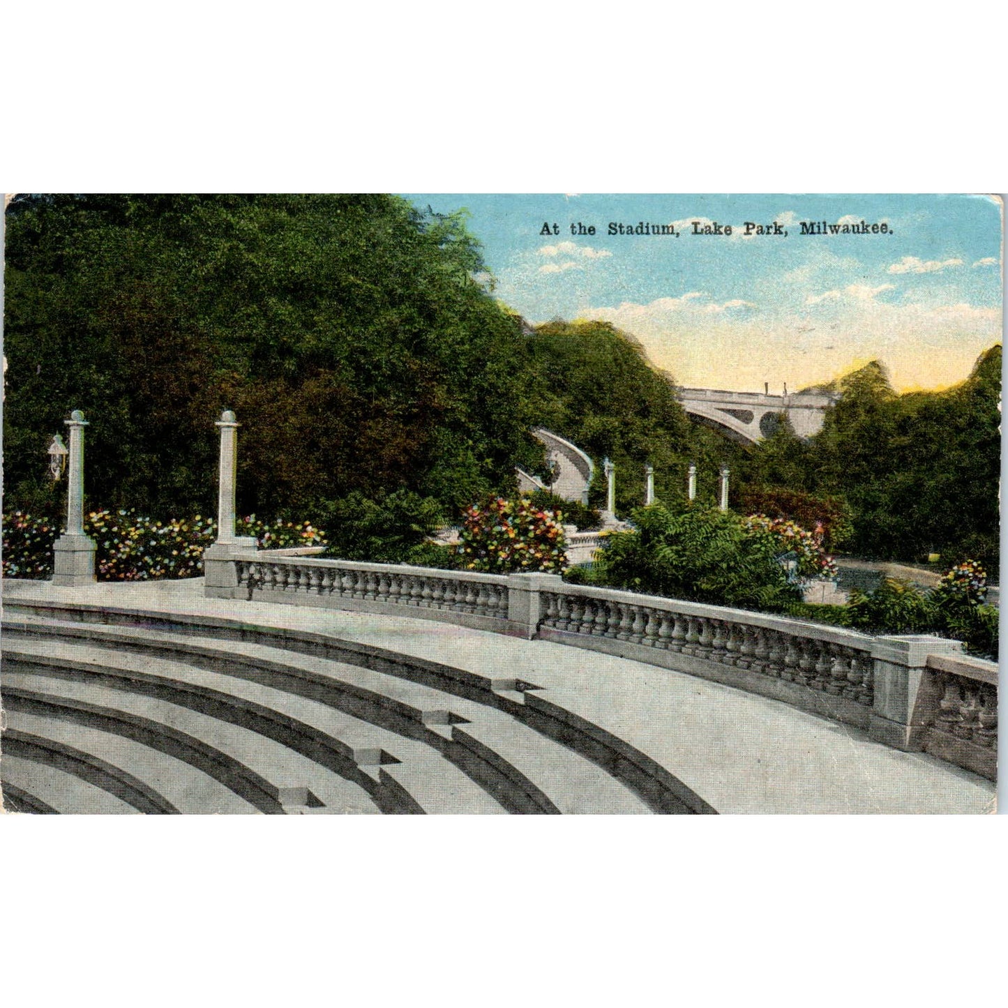 At The Stadium, Lake Park Milwaukee 1916 Wisconsin Original Postcard TJ9-P3