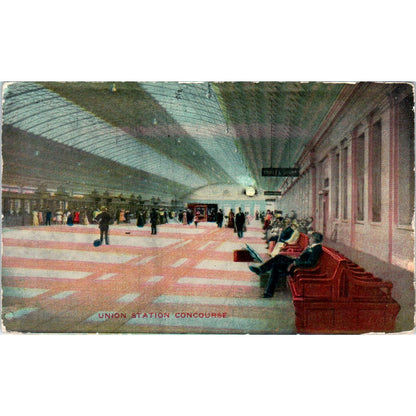 Union Station Concourse 1911 Washington D.C. Original Postcard TK1-P2
