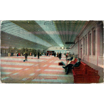 Union Station Concourse 1911 Washington D.C. Original Postcard P1-16