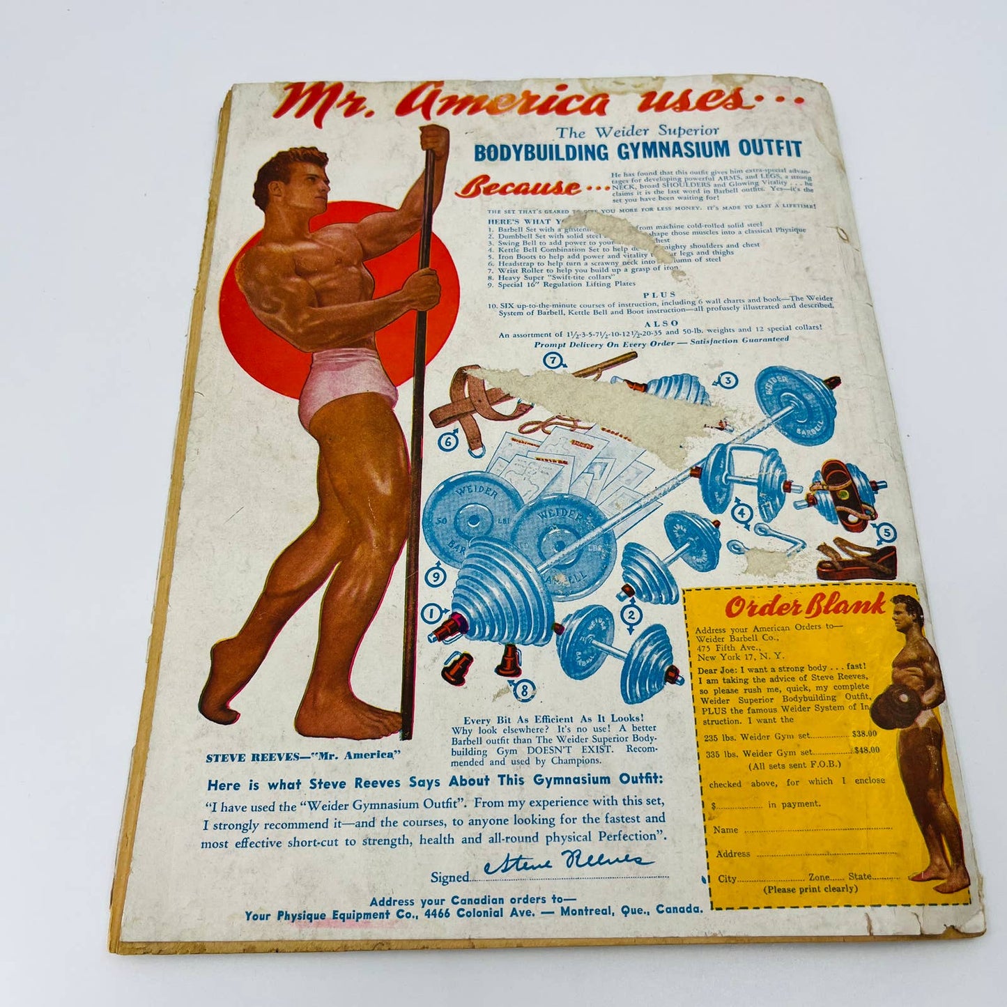 MUSCLE POWER May 1948 Body Building Magazine Arman Ozon Mr. New York BA2