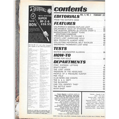 Treasure Magazine - Treasure Hunting Gold Mining Metal Detecting Feb 1973 M4