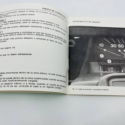 c1975 Citroën Dyane 6 Owner's manual Manual De Emplo Spanish Version BA1