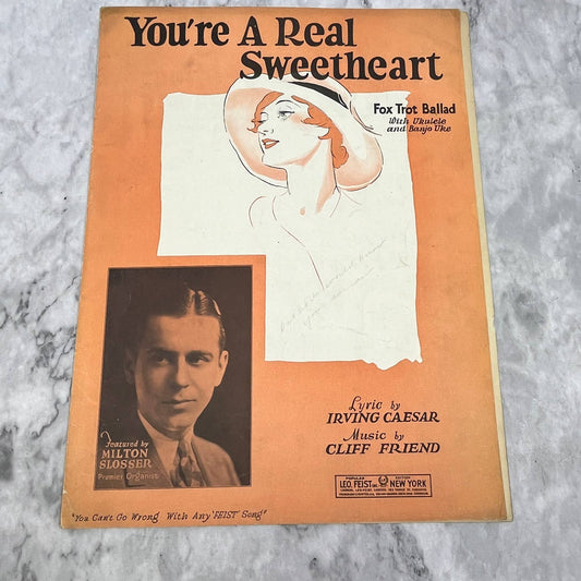 You're a Real Sweetheart Irving Caesar Milton Slosser 1928 Sheet Music TK2-SM4