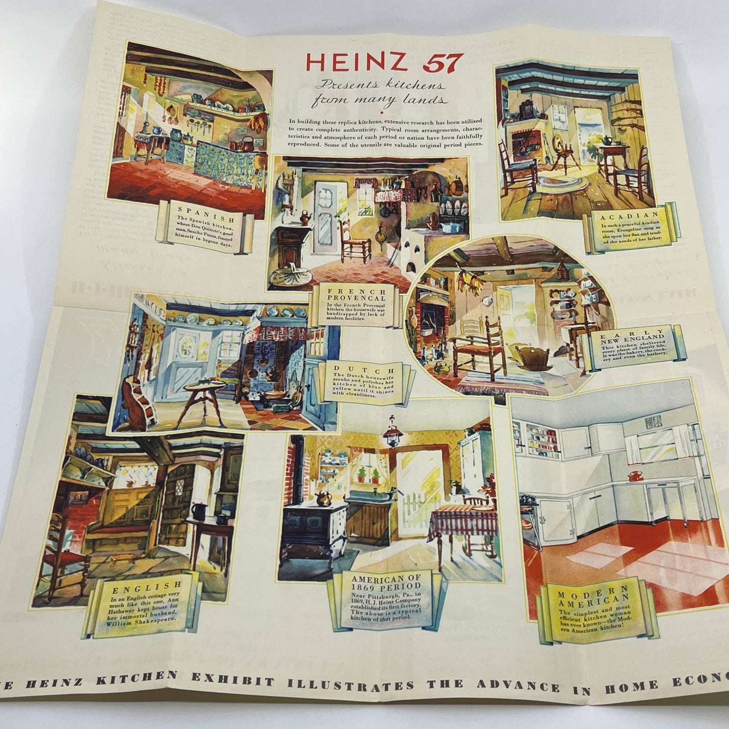 1933 Century Of Progress Chicago World's Fair Souvenir Heinz 57 Brochure AB8