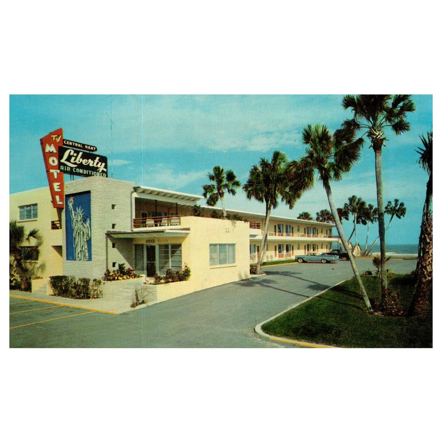 Liberty Motel So. Atlantic Ave Ormond Beach Florida - Postcard TJ8-1