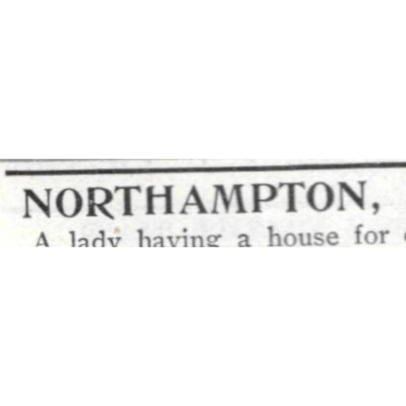 Northampton Mass Boarding House for Girls Address No. 3, 197 - 1903 Ad TJ8-7-3