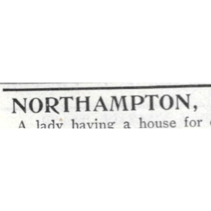 Northampton Mass Boarding House for Girls Address No. 3, 197 - 1903 Ad TJ8-7-3