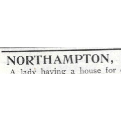 Northampton Mass Boarding House for Girls Address No. 3, 197 - 1903 Ad AK5-S29