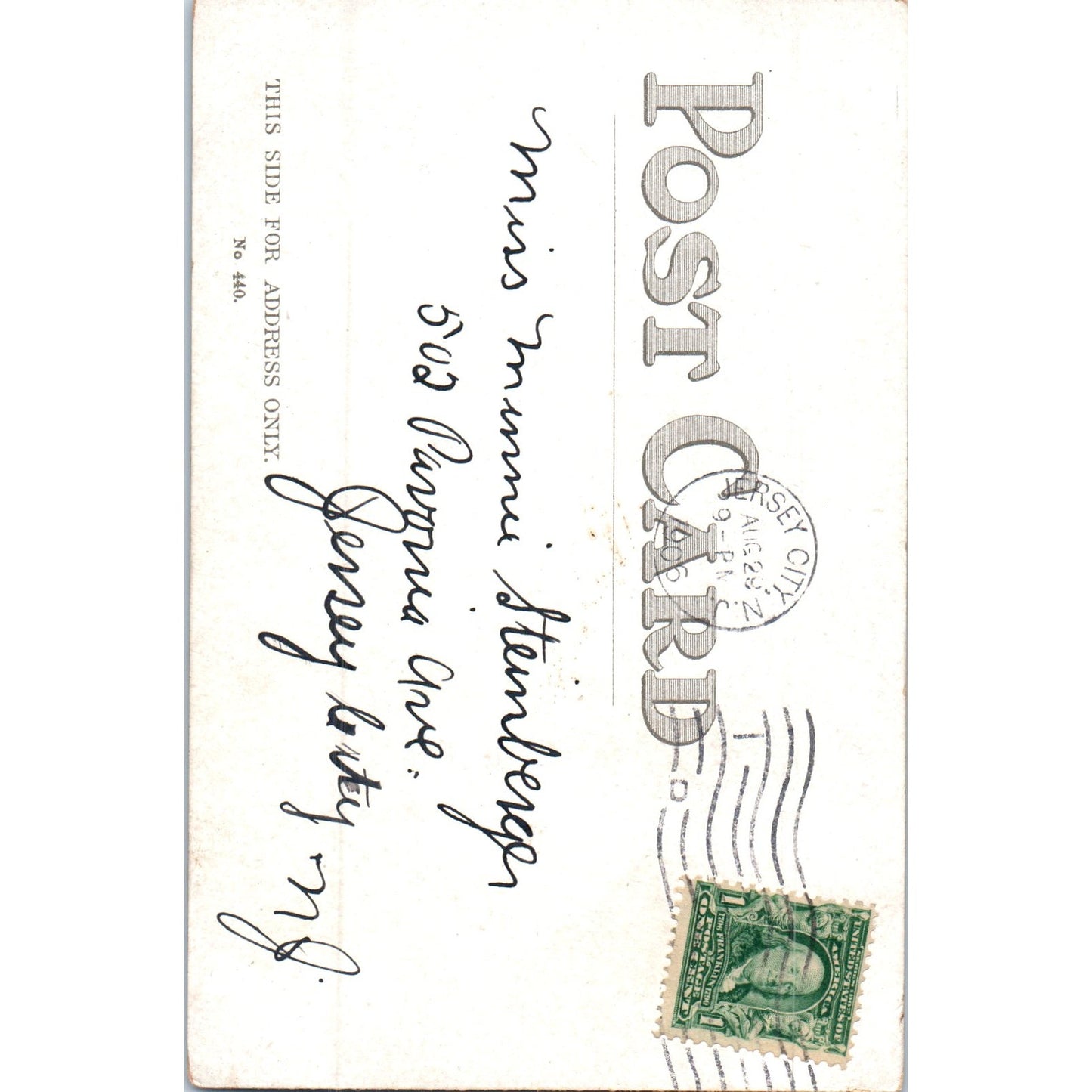 Courting Couple at Fence Romance 1906 Victorian Tinted Original Postcard P2-8